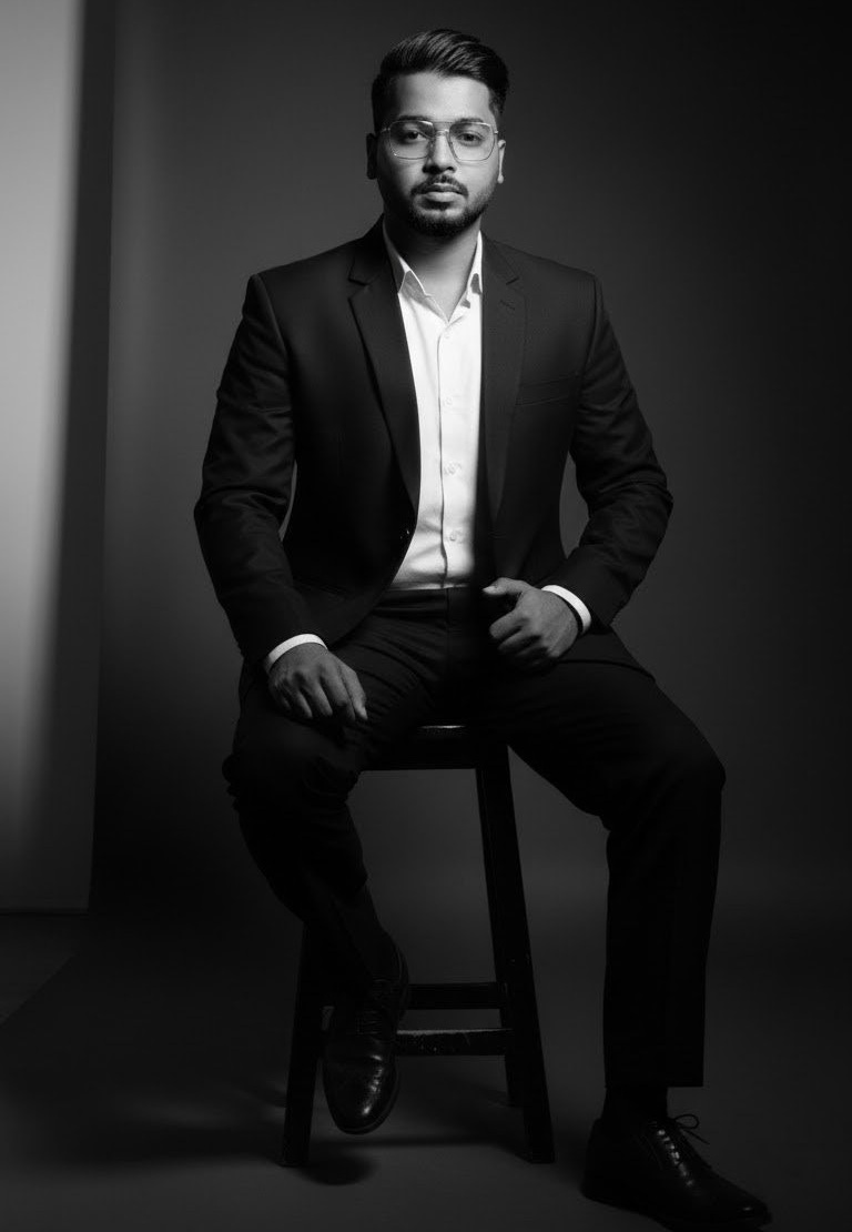 A professional man in a discussion